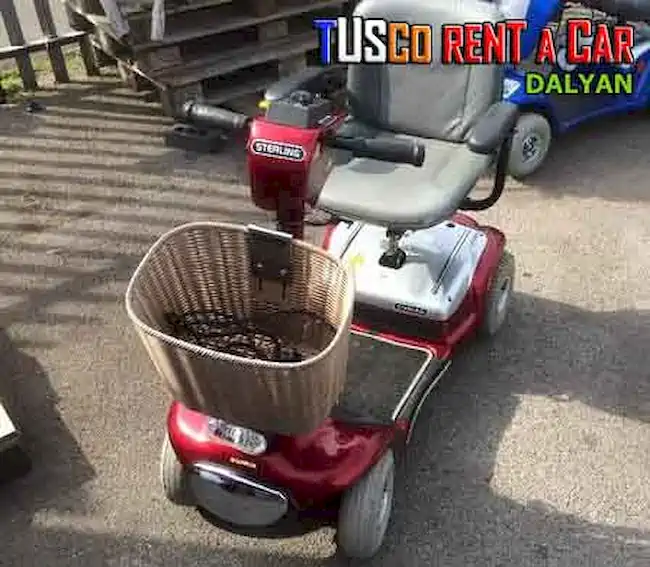 Mobility Scooter RED 4 Wheel rental dalyan